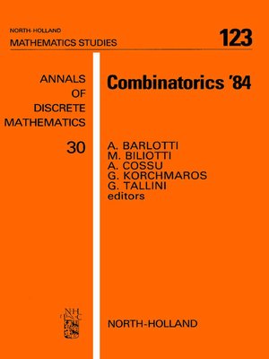 cover image of Combinatorics '84